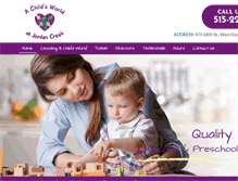 Tablet Screenshot of achildsworldjc.com